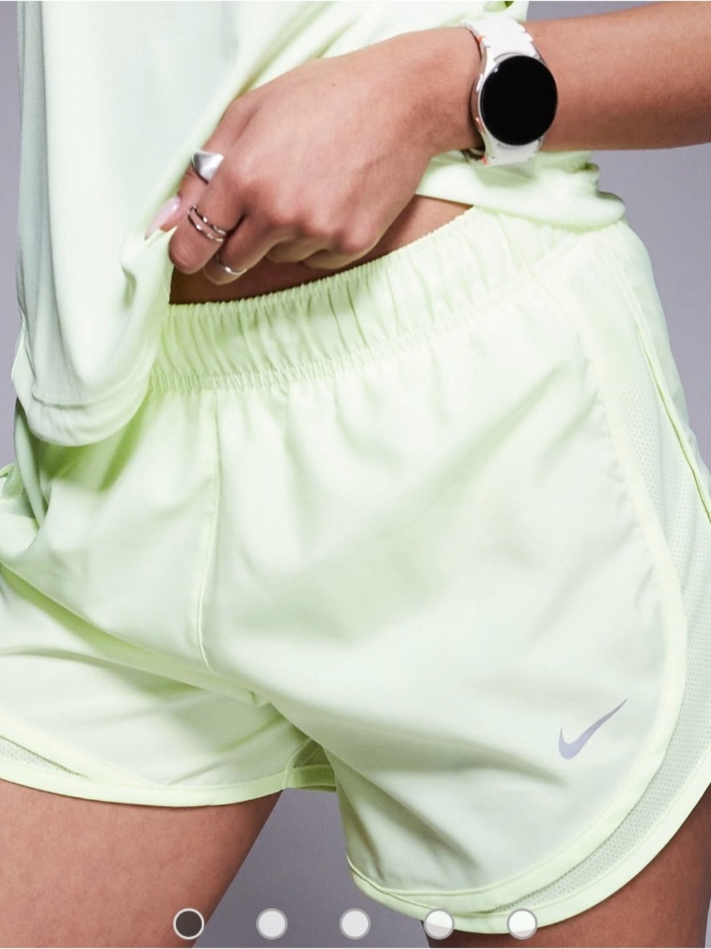 Nike Women's Pale Lime Athletic Shorts